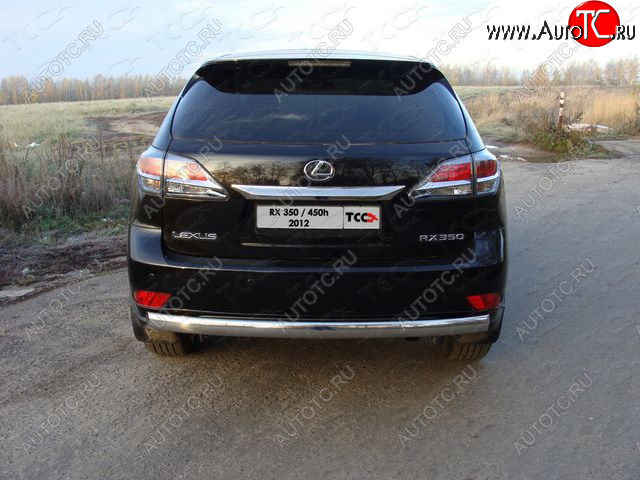 25 499 р. Защита заднего бампера (овальная) ТСС (нержавейка d75х42 мм)  Lexus RX350  AL10 (2012-2015) рестайлинг  с доставкой в г. Пермь