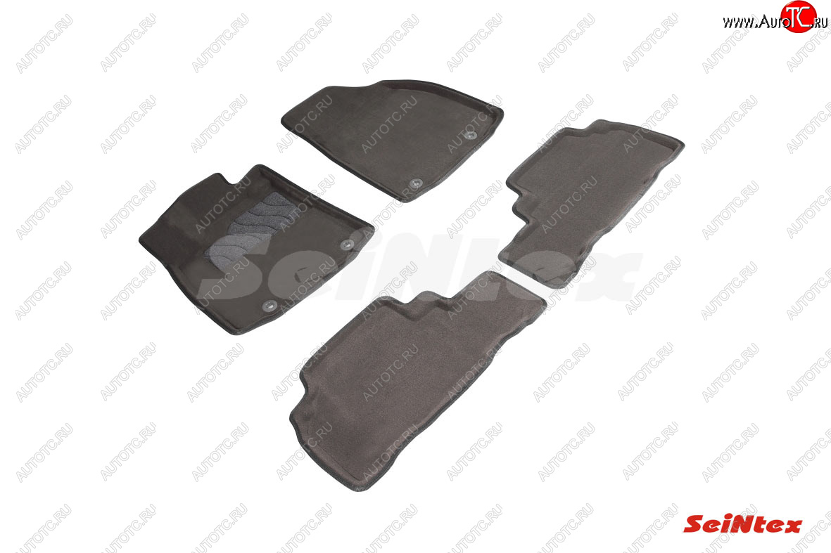7 649 р. Текстильные 3D коврики в салон SEINTEX серые  Lexus RX350  AL10 (2008-2015) дорестайлинг, рестайлинг  с доставкой в г. Пермь