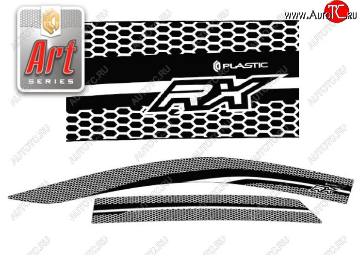 2 199 р. Дефлектора окон CA-Plastic  Lexus RX  200T - RX350  AL20 (Серия Art графит, Без хром.молдинга)  с доставкой в г. Пермь