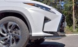 15 249 р. Защита переднего бампера (Ø42 мм, нержавейка) SLITKOFF Lexus RX 200T AL20 дорестайлинг (2015-2017)  с доставкой в г. Пермь. Увеличить фотографию 3
