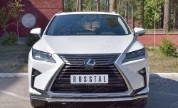 Защита переднего бампера (Ø42 мм, нержавейка) SLITKOFF Lexus RX  200T (2015-2017) AL20 дорестайлинг