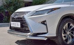 19 549 р. Защита переднего бампера (2 трубыØ63 и 42 мм, нержавейка) SLITKOFF Lexus RX 200T AL20 дорестайлинг (2015-2017)  с доставкой в г. Пермь. Увеличить фотографию 4
