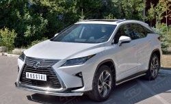 16 949 р. Защита переднего бампера (Ø63 мм, нержавейка) SLITKOFF Lexus RX 200T AL20 дорестайлинг (2015-2017)  с доставкой в г. Пермь. Увеличить фотографию 2