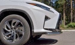16 949 р. Защита переднего бампера (Ø63 мм, нержавейка) SLITKOFF Lexus RX 200T AL20 дорестайлинг (2015-2017)  с доставкой в г. Пермь. Увеличить фотографию 3