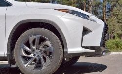 12 999 р. Защита переднего бампера (Ø75х42 мм, нержавейка) Russtal Lexus RX 200T AL20 дорестайлинг (2015-2017)  с доставкой в г. Пермь. Увеличить фотографию 3