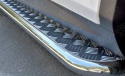 24 649 р. Широкая защита порогов из трубы диаметром 42 мм SLITKOFF  Lexus RX  200T (2015-2017) AL20 дорестайлинг  с доставкой в г. Пермь. Увеличить фотографию 3