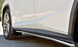 17 299 р. Защита порогов из круглой трубы диаметром 42 мм SLITKOFF  Lexus RX  200T (2015-2017) AL20 дорестайлинг  с доставкой в г. Пермь. Увеличить фотографию 3