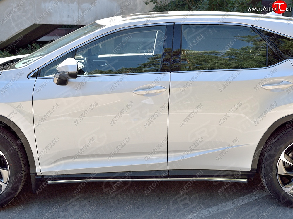17 299 р. Защита порогов из круглой трубы диаметром 42 мм SLITKOFF  Lexus RX  200T (2015-2017) AL20 дорестайлинг  с доставкой в г. Пермь