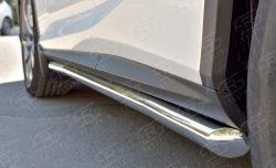 29 699 р. Защита порогов из круглой трубы диаметром 63 мм SLITKOFF Lexus RX 200T AL20 дорестайлинг (2015-2017)  с доставкой в г. Пермь. Увеличить фотографию 4