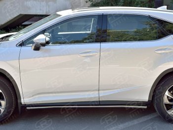 17 999 р. Защита порогов SLITKOFF из круглой трубы диаметром 42 мм v3  Lexus RX  200T (2015-2017) AL20 дорестайлинг  с доставкой в г. Пермь. Увеличить фотографию 2