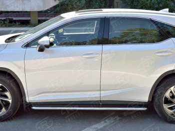 27 999 р. Широкая защита порогов с трубой диаметром 42 мм SLITKOFF v3 Lexus RX 200T AL20 дорестайлинг (2015-2017)  с доставкой в г. Пермь. Увеличить фотографию 3