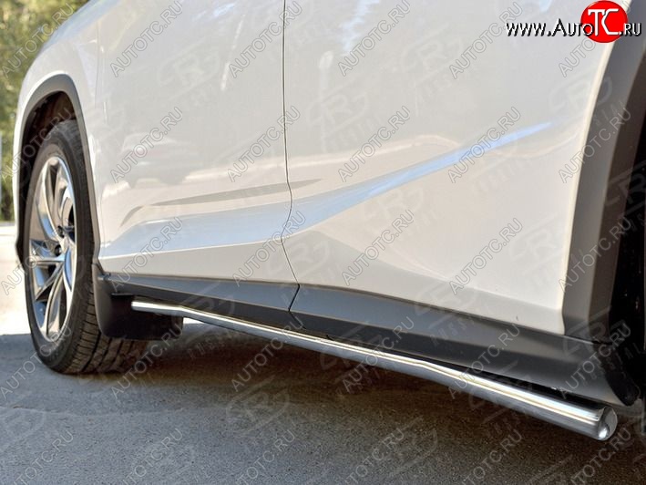 17 999 р. Защита порогов SLITKOFF из круглой трубы диаметром 42 мм v3  Lexus RX  200T (2015-2017) AL20 дорестайлинг  с доставкой в г. Пермь