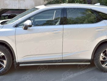 19 999 р. Защита порогов SLITKOFF из круглой трубы диаметром 42 мм v3  Lexus RX  200T (2015-2017) AL20 дорестайлинг  с доставкой в г. Пермь. Увеличить фотографию 3