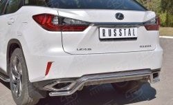 17 399 р. Защита заднего бампера (Ø42 мм волна, нержавейка) SLITKOFF Lexus RX 200T AL20 дорестайлинг (2015-2017)  с доставкой в г. Пермь. Увеличить фотографию 3