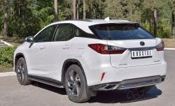 16 949 р. Защита заднего бампера (Ø63 мм, с полимерным покрытием) SLITKOFF  Lexus RX  200T (2015-2017) AL20 дорестайлинг  с доставкой в г. Пермь. Увеличить фотографию 2