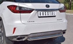 16 949 р. Защита заднего бампера (Ø63 мм, с полимерным покрытием) SLITKOFF  Lexus RX  200T (2015-2017) AL20 дорестайлинг  с доставкой в г. Пермь. Увеличить фотографию 3