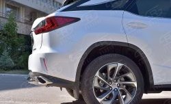 16 949 р. Защита заднего бампера (Ø63 мм, с полимерным покрытием) SLITKOFF  Lexus RX  200T (2015-2017) AL20 дорестайлинг  с доставкой в г. Пермь. Увеличить фотографию 4