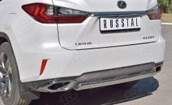 12 999 р. Защита заднего бампера (Ø75x42 мм, нержавейка) Russtal Lexus RX 200T AL20 дорестайлинг (2015-2017)  с доставкой в г. Пермь. Увеличить фотографию 3