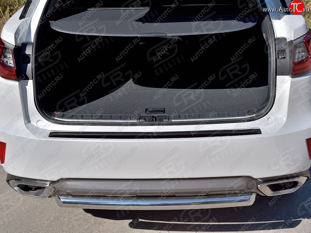 2 299 р. Накладка защитная на верхнюю часть заднего бампера Russtal Lexus RX 200T AL20 дорестайлинг (2015-2017)  с доставкой в г. Пермь