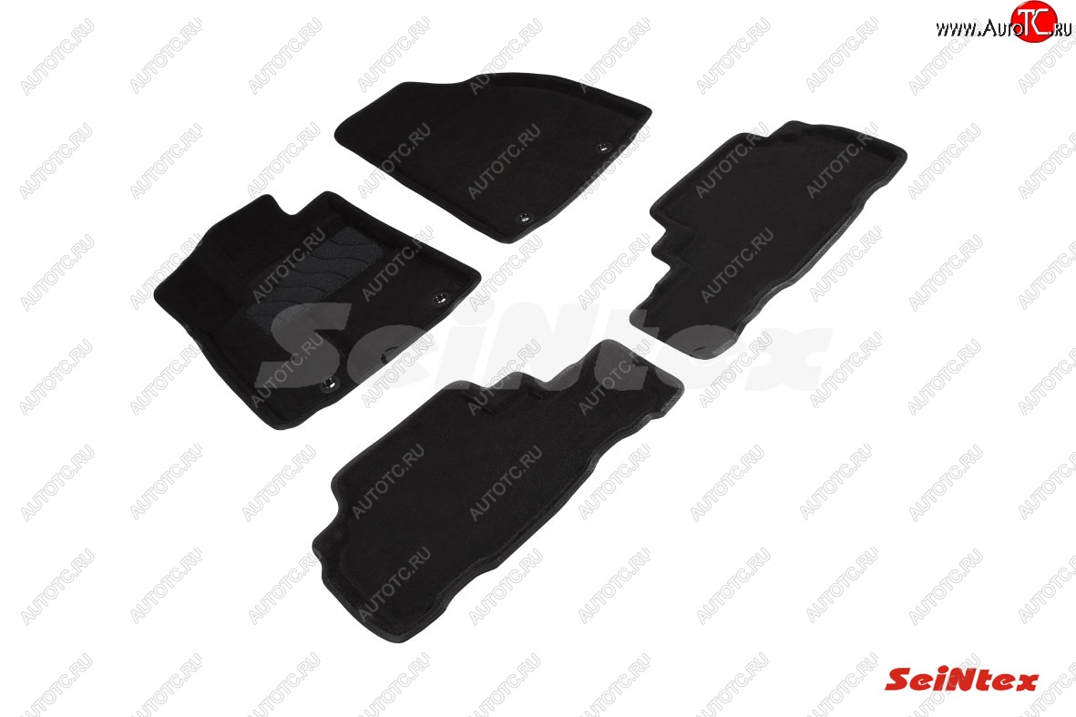 5 699 р. Комплект 3D ковриков в салон (ворсовые / чёрные) Seintex  Lexus RX270  AL10 - RX350  AL10  с доставкой в г. Пермь