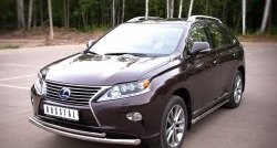 16 299 р. Защита переднего бампера (2 трубыØ63 и 42 мм, нержавейка) SLITKOFF Lexus RX270 AL10 дорестайлинг (2010-2012)  с доставкой в г. Пермь. Увеличить фотографию 3