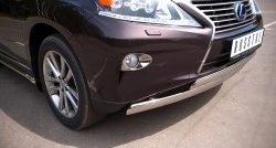 16 849 р. Защита переднего бампера (2 трубыØ75х42 мм, нержавейка) Russtal Lexus RX270 AL10 дорестайлинг (2010-2012)  с доставкой в г. Пермь. Увеличить фотографию 2