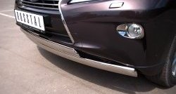 16 849 р. Защита переднего бампера (2 трубыØ75х42 мм, нержавейка) Russtal Lexus RX270 AL10 дорестайлинг (2010-2012)  с доставкой в г. Пермь. Увеличить фотографию 3