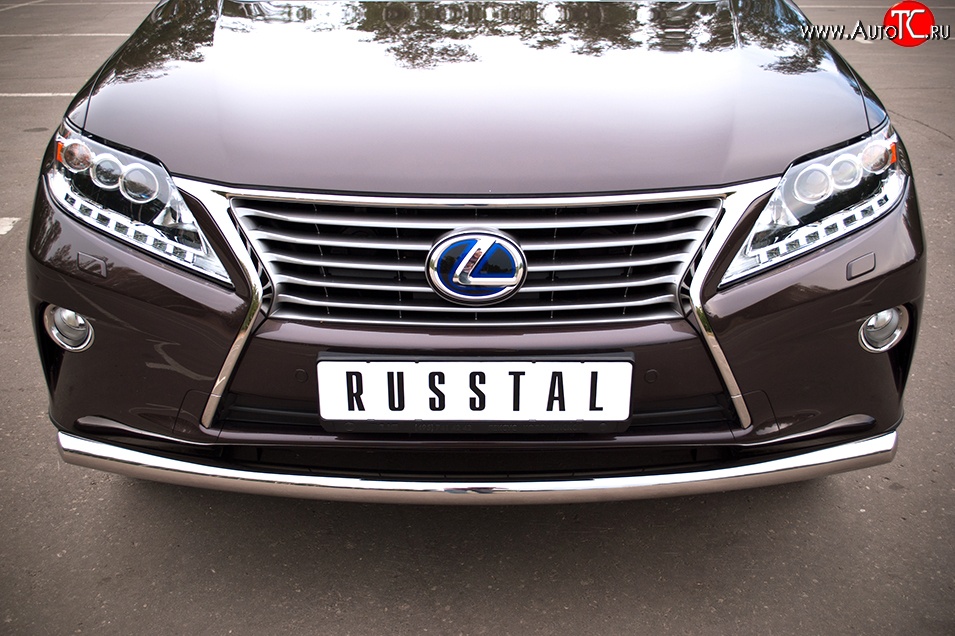 13 999 р. Одинарная защита переднего бампера диаметром 63 мм SLITKOFF Lexus RX270 AL10 дорестайлинг (2010-2012)  с доставкой в г. Пермь