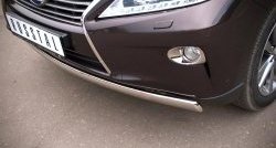 11 599 р. Защита переднего бампера (Ø75х42 мм, нержавейка) Russtal Lexus RX270 AL10 дорестайлинг (2010-2012)  с доставкой в г. Пермь. Увеличить фотографию 3