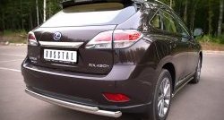 16 299 р. Защита заднего бампера (Ø63 и 42 мм, нержавейка) SLITKOFF Lexus RX270 AL10 дорестайлинг (2010-2012)  с доставкой в г. Пермь. Увеличить фотографию 4