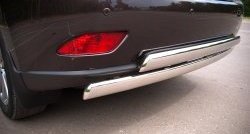 16 849 р. Защита заднего бампера (2 трубы Ø76х42 мм, нержавейка) Russtal Lexus RX450H AL10 дорестайлинг (2009-2012)  с доставкой в г. Пермь. Увеличить фотографию 2