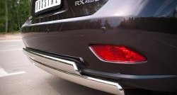 16 849 р. Защита заднего бампера (2 трубы Ø76х42 мм, нержавейка) Russtal Lexus RX450H AL10 дорестайлинг (2009-2012)  с доставкой в г. Пермь. Увеличить фотографию 3