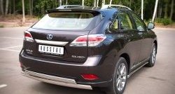 16 849 р. Защита заднего бампера (2 трубы Ø76х42 мм, нержавейка) Russtal Lexus RX450H AL10 дорестайлинг (2009-2012)  с доставкой в г. Пермь. Увеличить фотографию 4