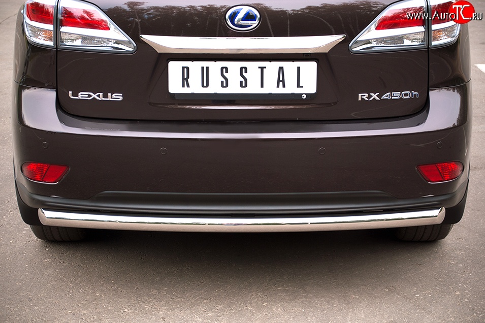 15 349 р. Одинарная защита заднего бампера из трубы диаметром 63 мм SLITKOFF Lexus RX450H AL10 дорестайлинг (2009-2012)  с доставкой в г. Пермь