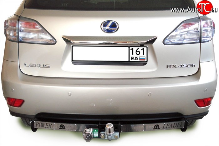 9 199 р. Фаркоп Лидер Плюс (c нерж. пластиной) Lexus RX450H AL10 дорестайлинг (2009-2012) (Без электропакета)  с доставкой в г. Пермь