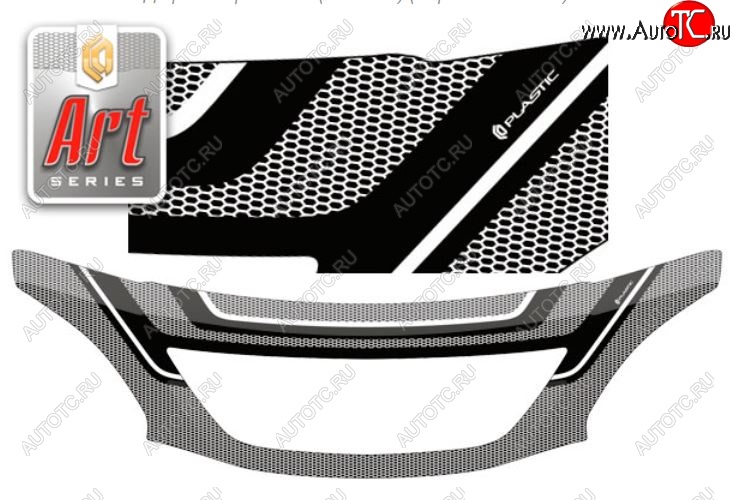 3 199 р. Дефлектор капота (exclusive) CA-Plastiс  Lexus RX300  XU30 - RX400H  XU30 (серия Art белая)  с доставкой в г. Пермь