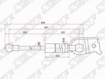 Газовый упор капота SAT Lexus RX400H XU30 рестайлинг (2005-2009)