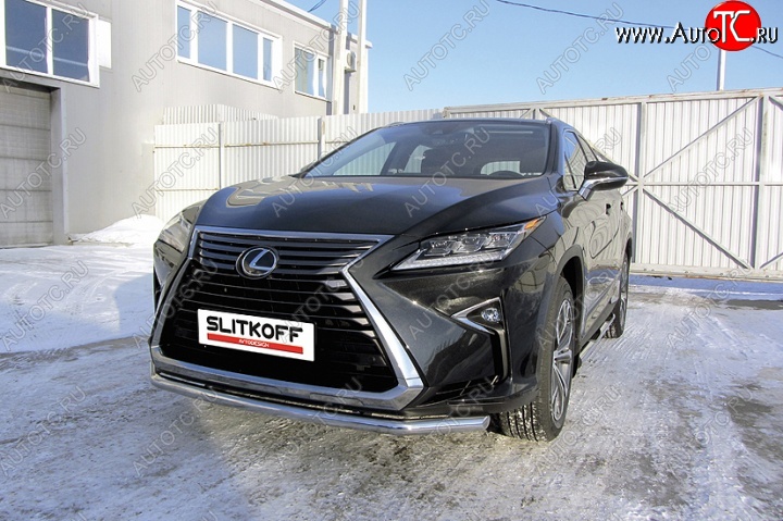 16 999 р. Одинарная защита переднего бампера диаметром 57 мм Slitkoff Lexus RX350 AL20 дорестайлинг (2015-2019) (Нержавейка, Полированная)  с доставкой в г. Пермь