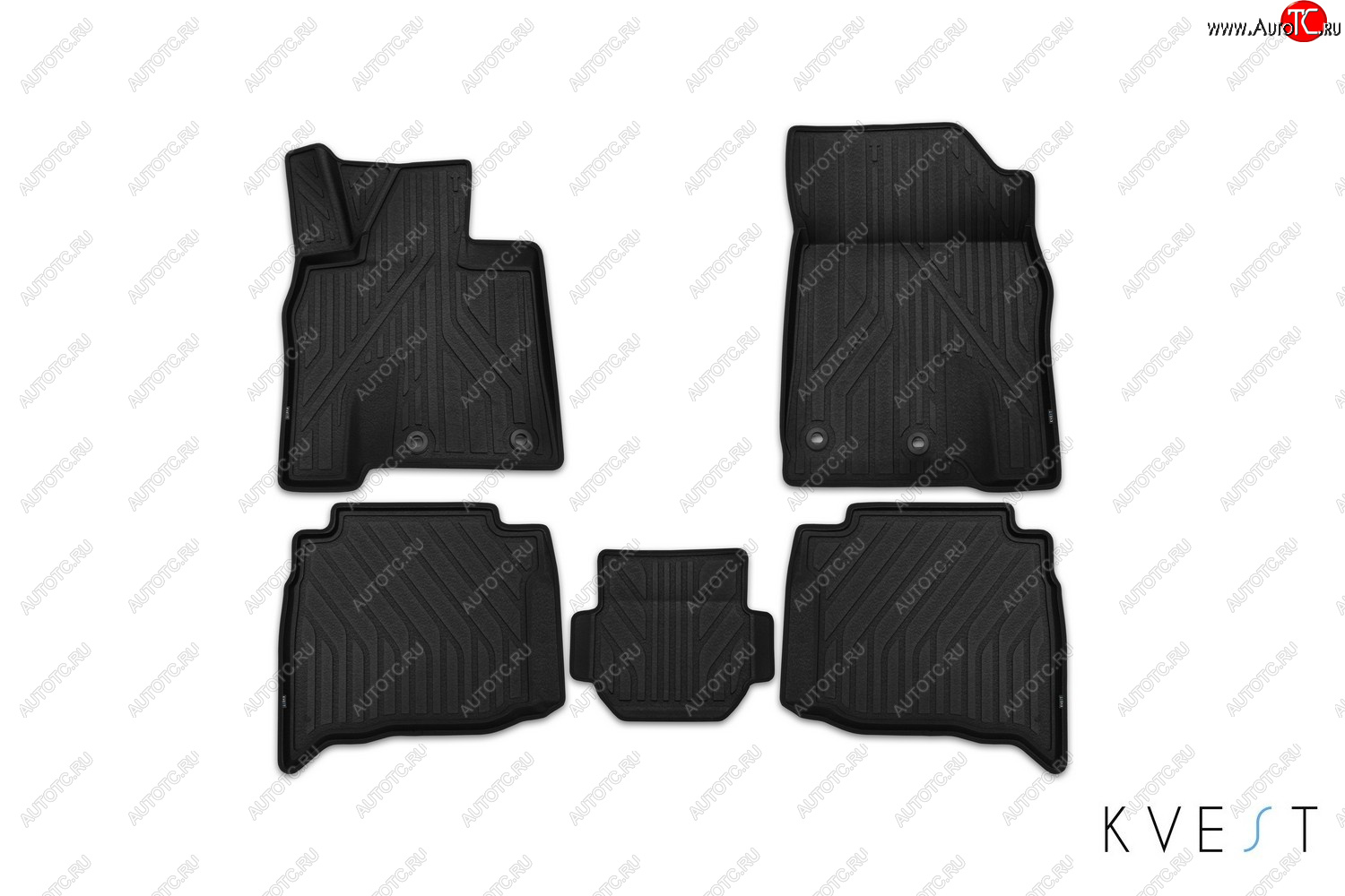 8 449 р. Комплект ковриков салона Kvest 4 шт Lexus RX450 AL20 дорестайлинг (2015-2019) (Черный, черный кант)  с доставкой в г. Пермь