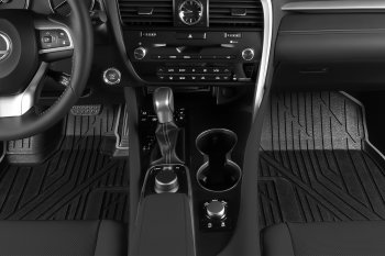 8 449 р. Комплект ковриков салона Kvest Lexus RX450 AL20 дорестайлинг (2015-2019) (Бежевый, черный кант)  с доставкой в г. Пермь. Увеличить фотографию 2