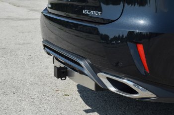 20 709 р. Фаркоп Petroil Tuning (съемный квадрат, с нержавеющей пластиной, F-Sport, кроме Long) Lexus RX 270 AL20 дорестайлинг (2015-2019)  с доставкой в г. Пермь. Увеличить фотографию 3