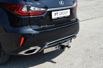 20 709 р. Фаркоп Petroil Tuning (съемный квадрат, с нержавеющей пластиной, F-Sport, кроме Long) Lexus RX 270 AL20 дорестайлинг (2015-2019)  с доставкой в г. Пермь. Увеличить фотографию 4