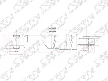 Амортизатор задний SAT (LH=RH) Lexus RX270  AL10 - RX450H  AL10