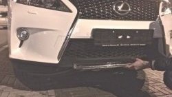 21 599 р. Накладка на передний бампер CT v4 v4 Lexus RX350 AL10 дорестайлинг (2008-2012) (Неокрашенная)  с доставкой в г. Пермь. Увеличить фотографию 2