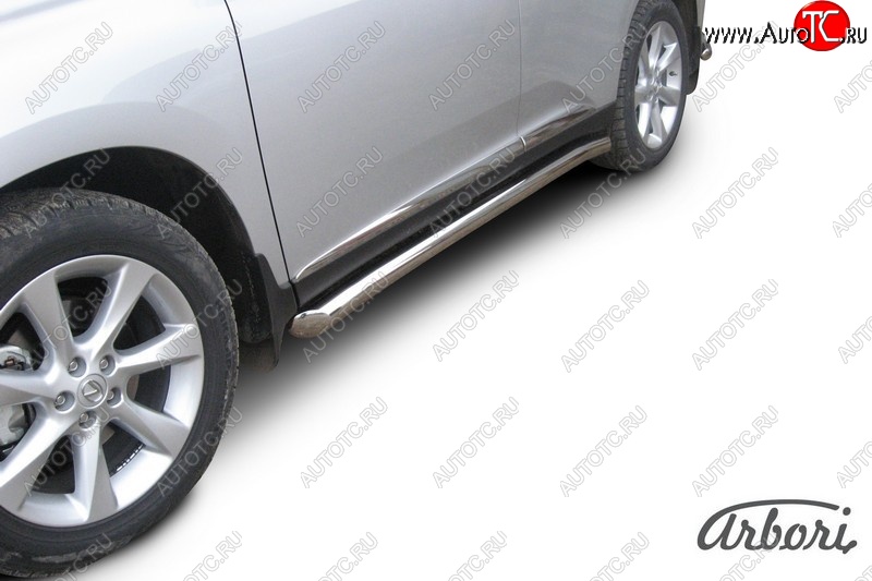 25 019 р. Защита штатных порогов Arbori (нержавейка, d76 mm).  Lexus RX350  AL10 (2008-2012) дорестайлинг  с доставкой в г. Пермь