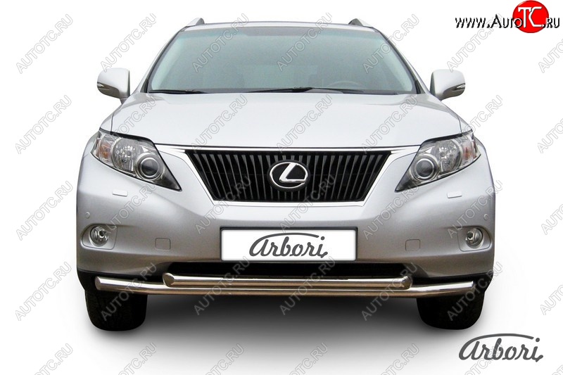 22 049 р. Защита переднего бампера Arbori (нержавейка, 2 трубы d57 и 57 mm) Lexus RX350 AL10 дорестайлинг (2008-2012)  с доставкой в г. Пермь