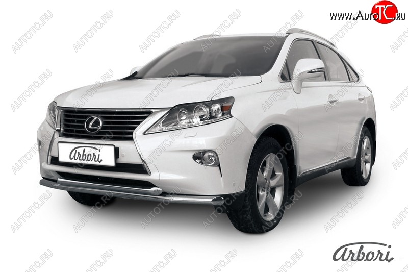 22 049 р. Защита переднего бампера Arbori (нержавейка, 2 трубы d57 mm) Lexus RX350 AL10 рестайлинг (2012-2015)  с доставкой в г. Пермь