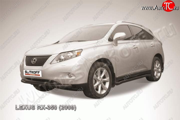 18 699 р. защита переднего бампера Slitkoff  Lexus RX350  AL10 (2008-2012) дорестайлинг (Цвет: серебристый)  с доставкой в г. Пермь