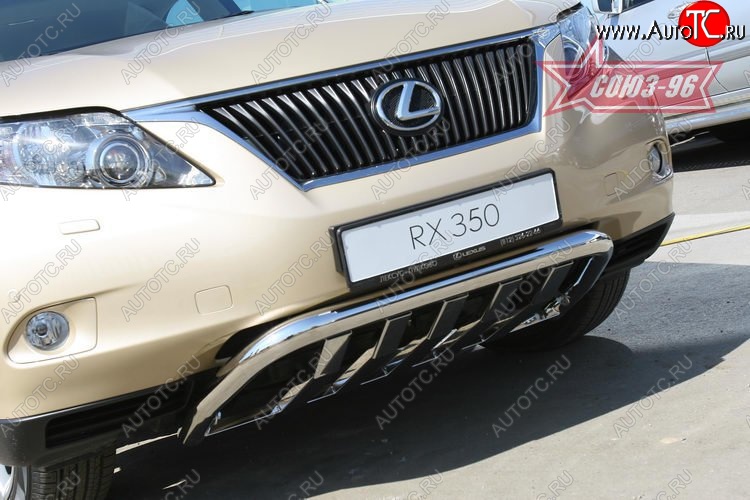 30 104 р. Защита переднего бампера нижняя Souz-96 (d60).  Lexus RX350  AL10 (2008-2012) дорестайлинг  с доставкой в г. Пермь