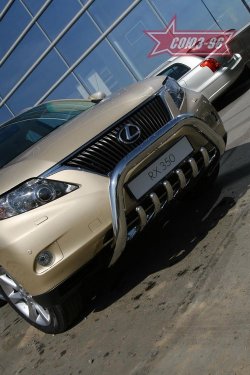 Защита переднего бампера Souz-96 (d76) Lexus RX350  AL10 (2008-2012) дорестайлинг